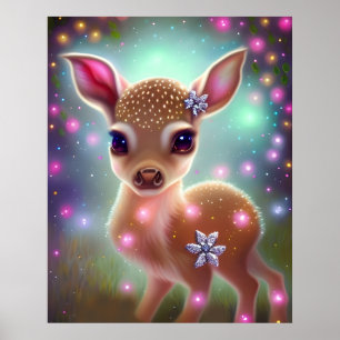 Póster Navidades Adorables Fawn