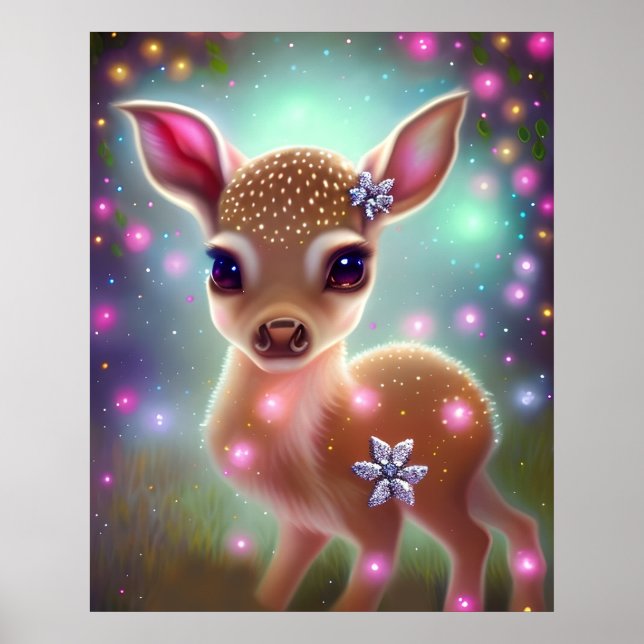 Póster Navidades Adorables Fawn (Frente)