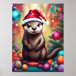 Póster Navidades Adorables Otter