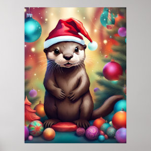 Póster Navidades Adorables Otter