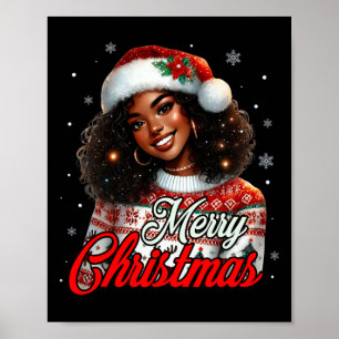 Póster Navidades afroamericanas mamá negra africana