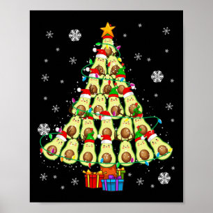Póster Navidades Aguacate Lover Santa Elf Reindeer