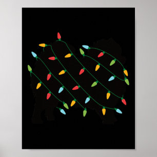 Póster Navidades alumbran regalo panomerano para amor de