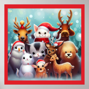 Póster Navidades Animales 2