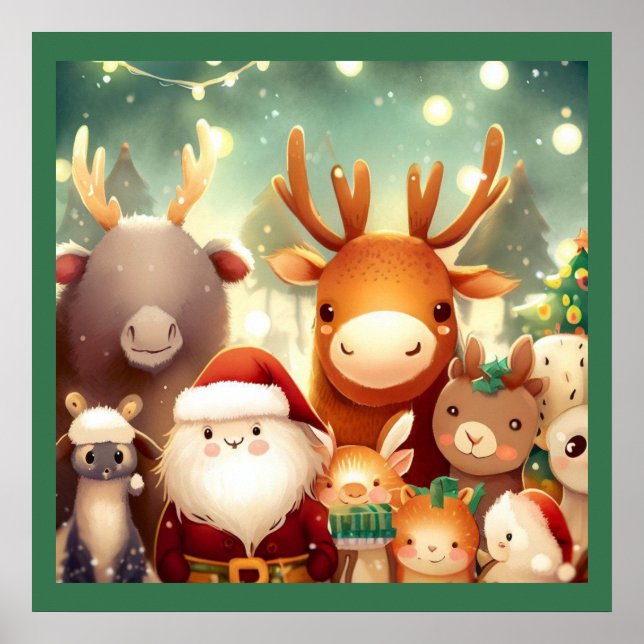 Póster Navidades Animales 8 (Frente)