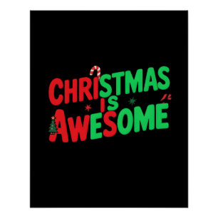 Póster Navidades asombroso diseño de arte digital