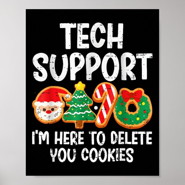 Póster Navidades Ayuda Técnica Aquí Para Eliminar Cookies (Frente)