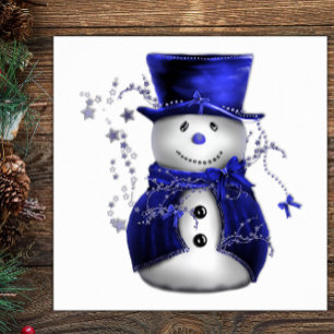 Póster Navidades azules Snowman