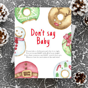 Póster Navidades baby ducha No digas bebé