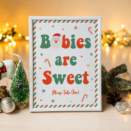 Póster Navidades Baby Shower Los bebés son buenos favorit
