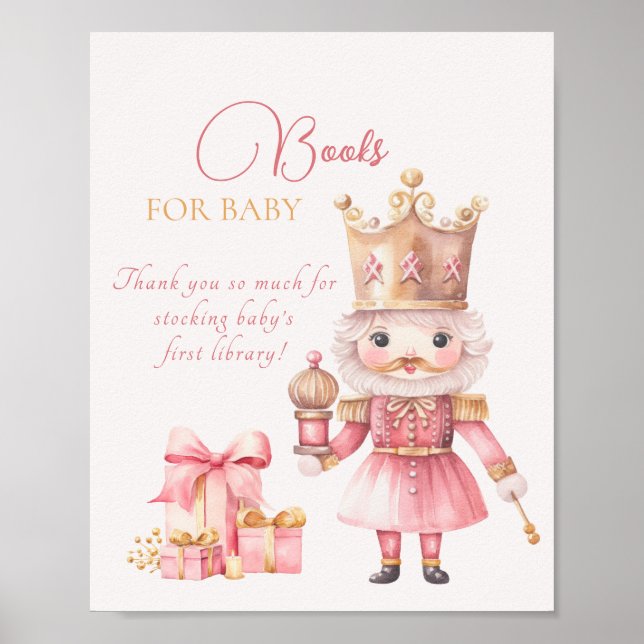 Póster Navidades Baby Shower Nutcracker Books For Baby (Frente)