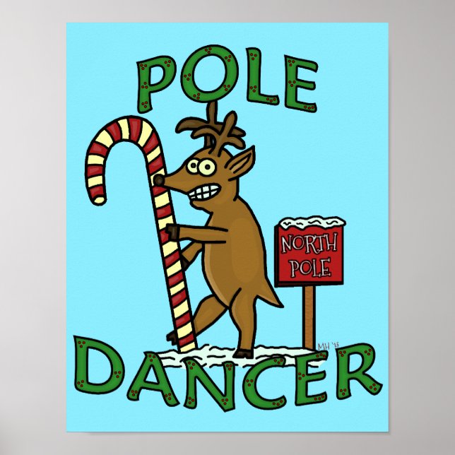 Póster Navidades bailarines renos Pun (Frente)