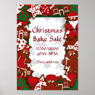 Póster Navidades Bake Sale Gingerbread Poster