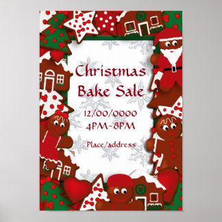 Póster Navidades Bake Sale Gingerbread Poster