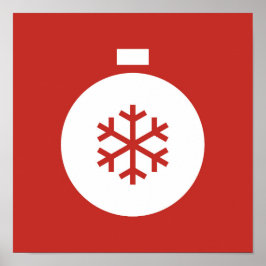 Póster Navidades Ball Red Poster