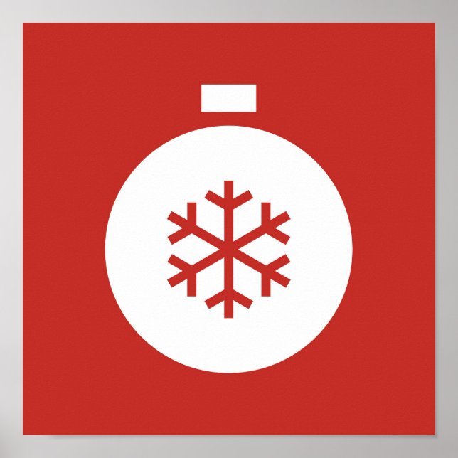 Póster Navidades Ball Red Poster (Frente)