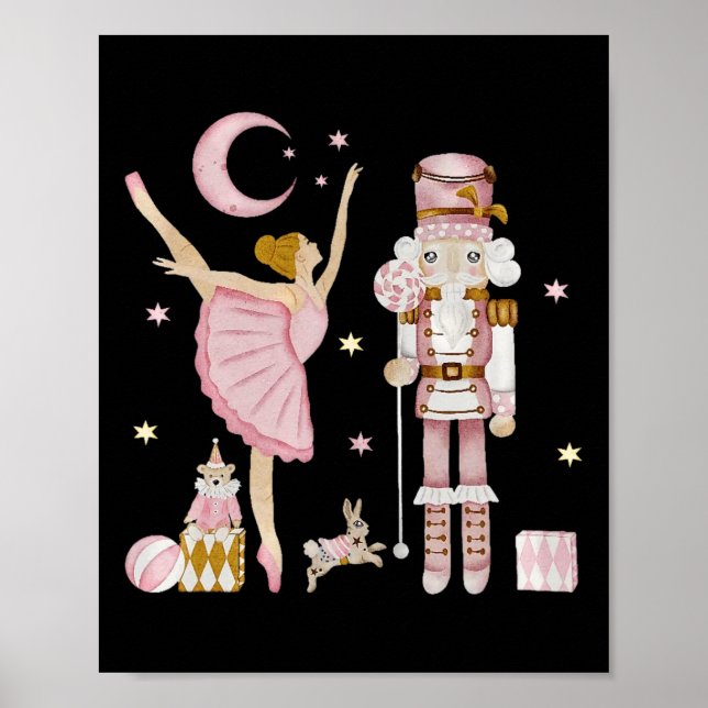Póster Navidades Ballet Razonador Cute Regalos De Navidad (Frente)