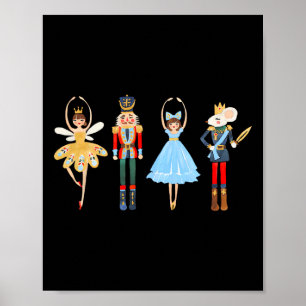 Póster Navidades Ballet Razonador Cute regalos de Navidad