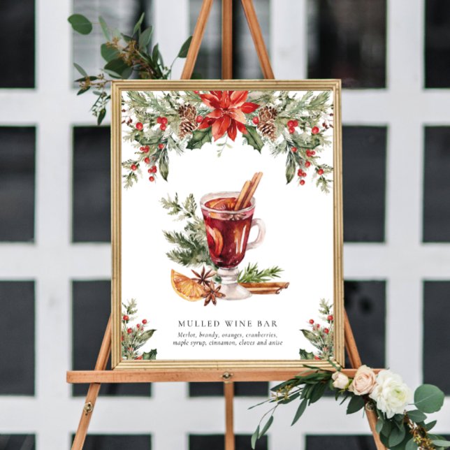 Póster Navidades Bar de vino silenciado Rótulo de la firm (Subido por el creador)