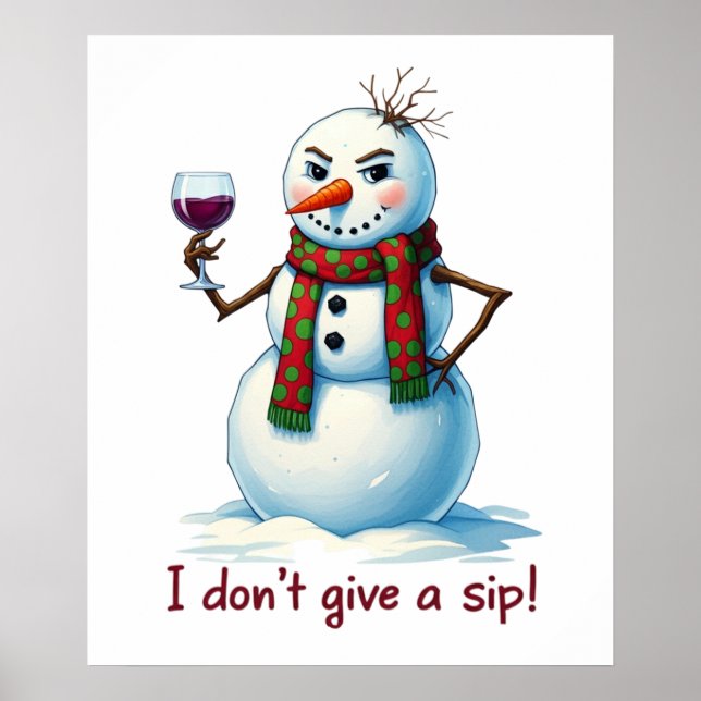 Póster Navidades bar salón de snowman salón de bebida fie (Frente)