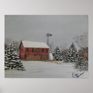 Póster Navidades Barn