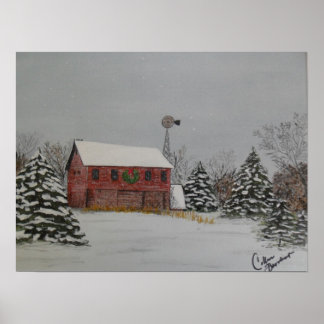 Póster Navidades Barn