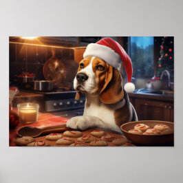 Póster Navidades Beagle Cookies festividades