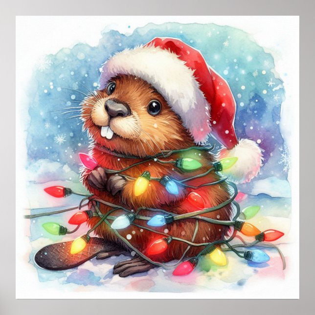 Póster Navidades Beaver Poster (Frente)