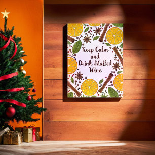 Póster Navidades blanco picante de vino