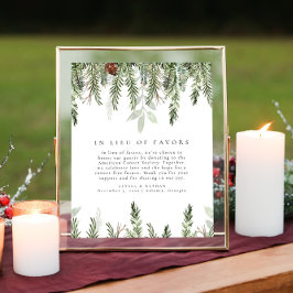 Póster Navidades Boda En Lugar De Favor Tabletop Rótulo