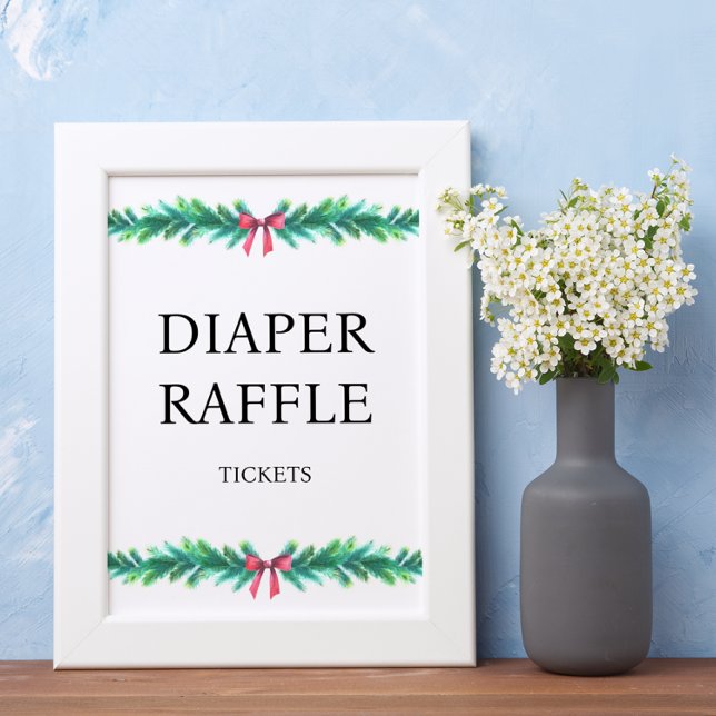 Póster Navidades Branch Diaper Raffle Baby Shower (Subido por el creador)