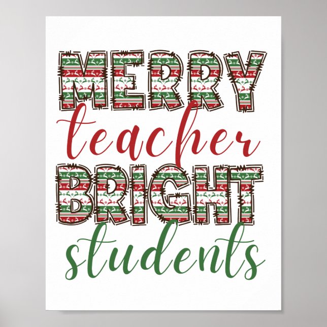 Póster Navidades Bright, profesor de cerezas (Frente)