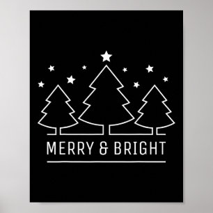 Póster Navidades Brillantes Mujeres Hombres Niños Chicas