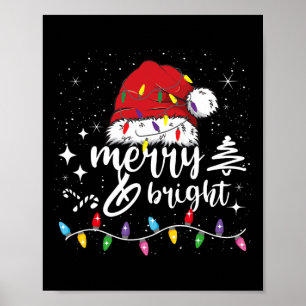 Póster Navidades Brillantes Y Cerebros Encenden Navidad P