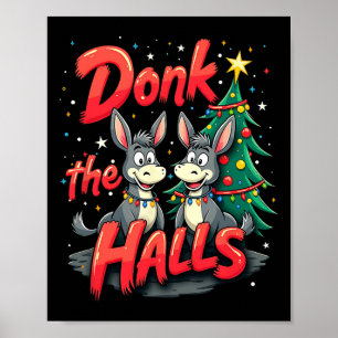 Póster Navidades Burros Enfrentados En Luces De Navidades