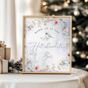 Póster Navidades Cálidos en la barra de chocolate calient