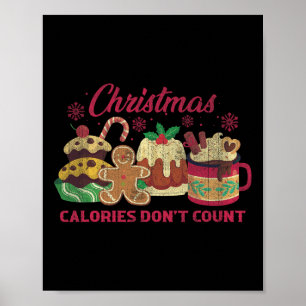 Póster Navidades calorías no cuentan cookies