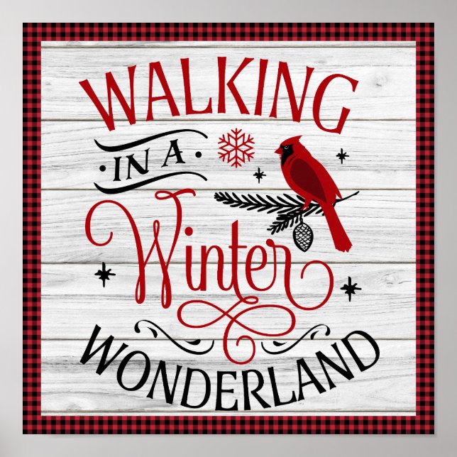Póster Navidades caminando en un Poster de invierno Wonde (Frente)