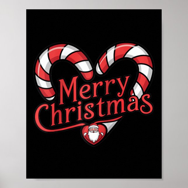 Póster Navidades Candy Cane - Feliz Navidad (Frente)