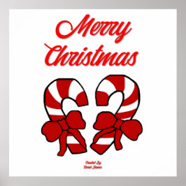 Póster Navidades Candy Canes Poster