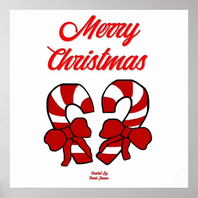Póster Navidades Candy Canes Poster (Frente)