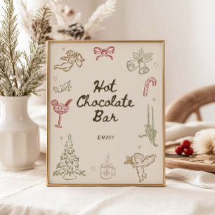 Póster Navidades caprichosos ducha de novia chocolate cal