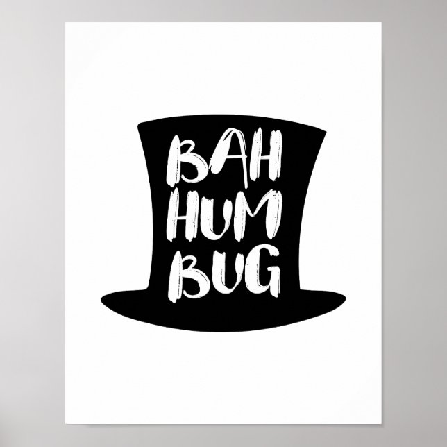 Póster Navidades Carol Bah Humbug Rótulo Poster de vacaci (Frente)