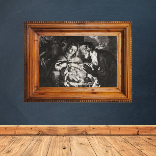 Póster Navidades católicos cristianos encargados de la es