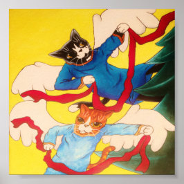 Póster Navidades Cherub Angel Cats