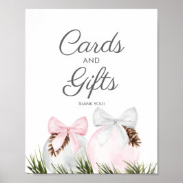 Póster Navidades Chica Baby Shower Cards and Gifts Poster