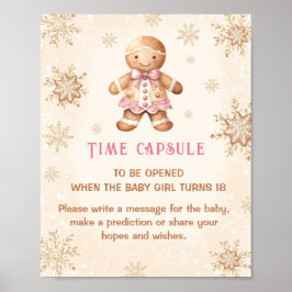Póster Navidades Chica Baby Shower Juego Tiempo de la cáp