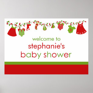 Póster Navidades Chica de lavandería para bebés Poster de