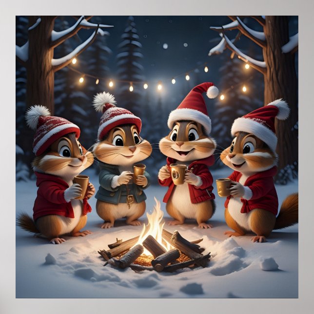 Póster Navidades Chipmunks Poster (Frente)