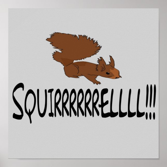 Póster Navidades Cita de vacaciones Squirrel (Frente)